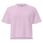 Pink oversized T-shirt with embroidered Wildflower Fringe longhorn logo on the front