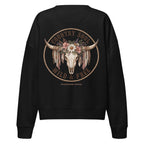 Black Country Soul sweatshirt with Wild & Free floral longhorn skull back print