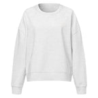 Gray organic sweatshirt with embroidered Wildflower Fringe front logo